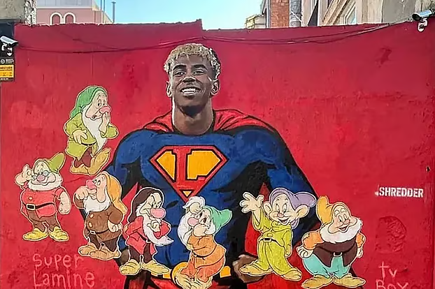 Superman Returns: Yamal’s Mural Restored in Barcelona